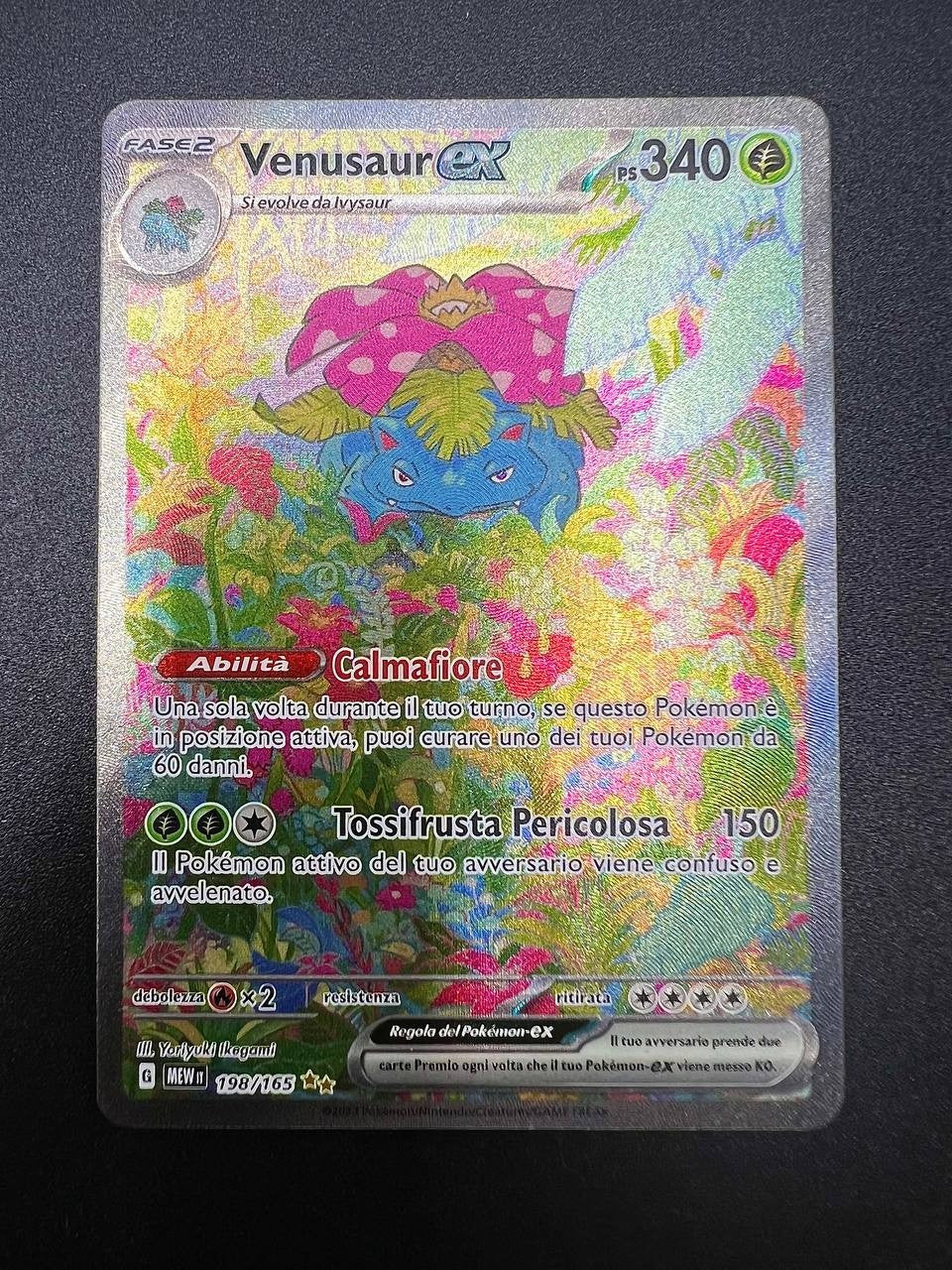 Carta Pokemon Venusaur ex SIR 198/165 MEW Set 151 Italiano Holo Near mint