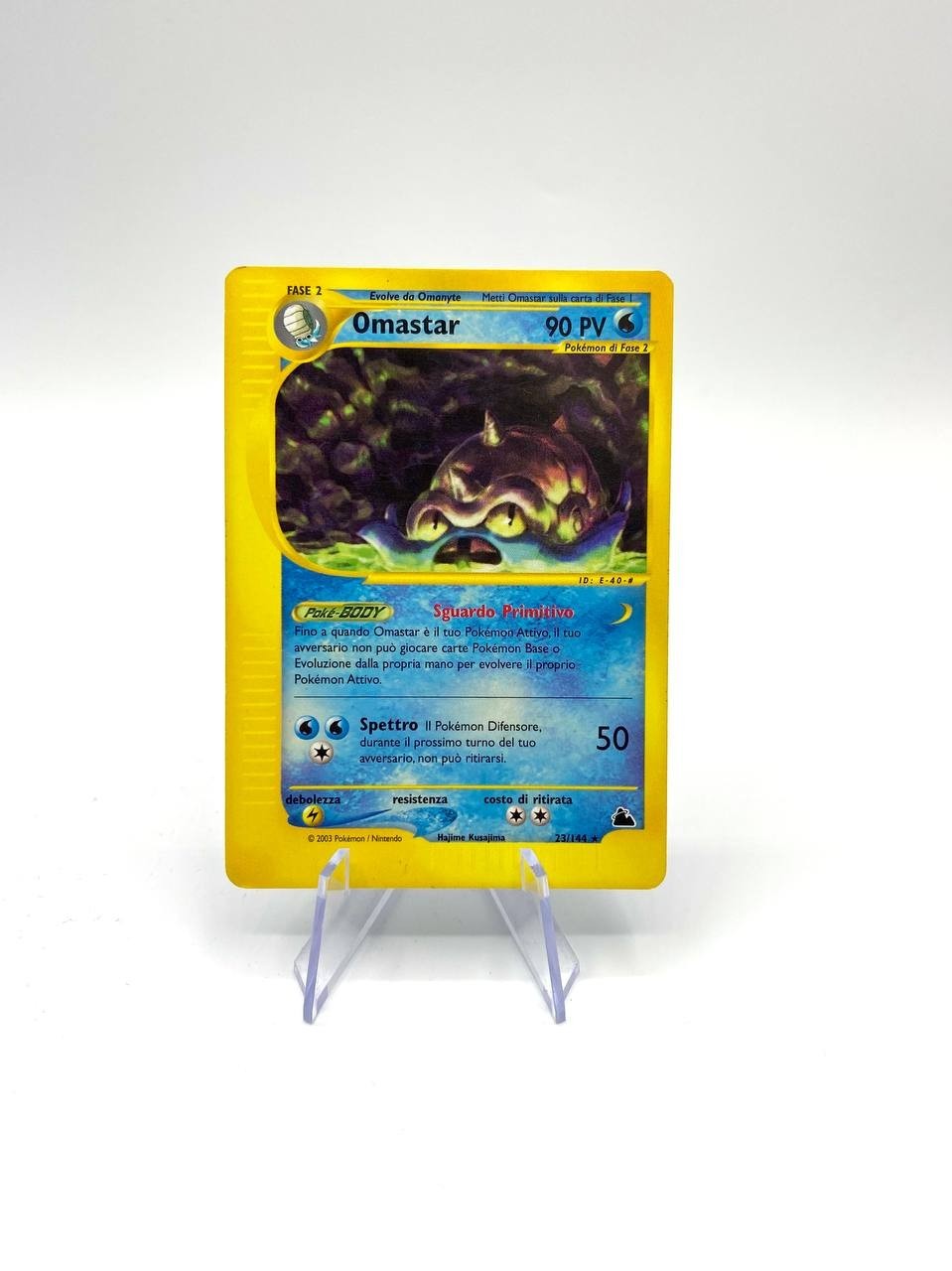 Carta Pokemon Omastar 23/144 set Skyridge Vintage Italiano No Holo Good