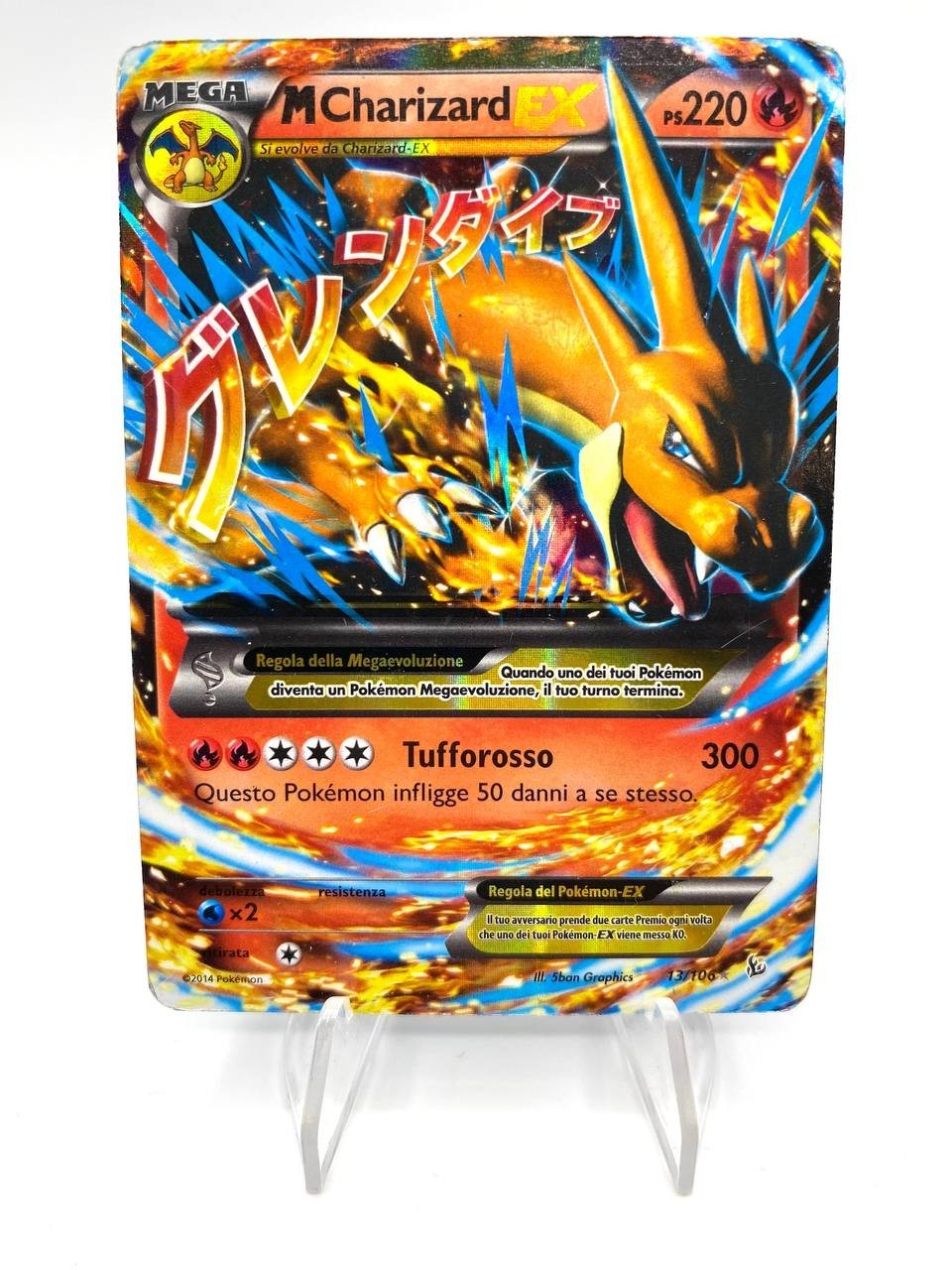 Carta Pokemon M Charizard EX 13/108 Set XY Evoluzioni Italiano Poor Holo