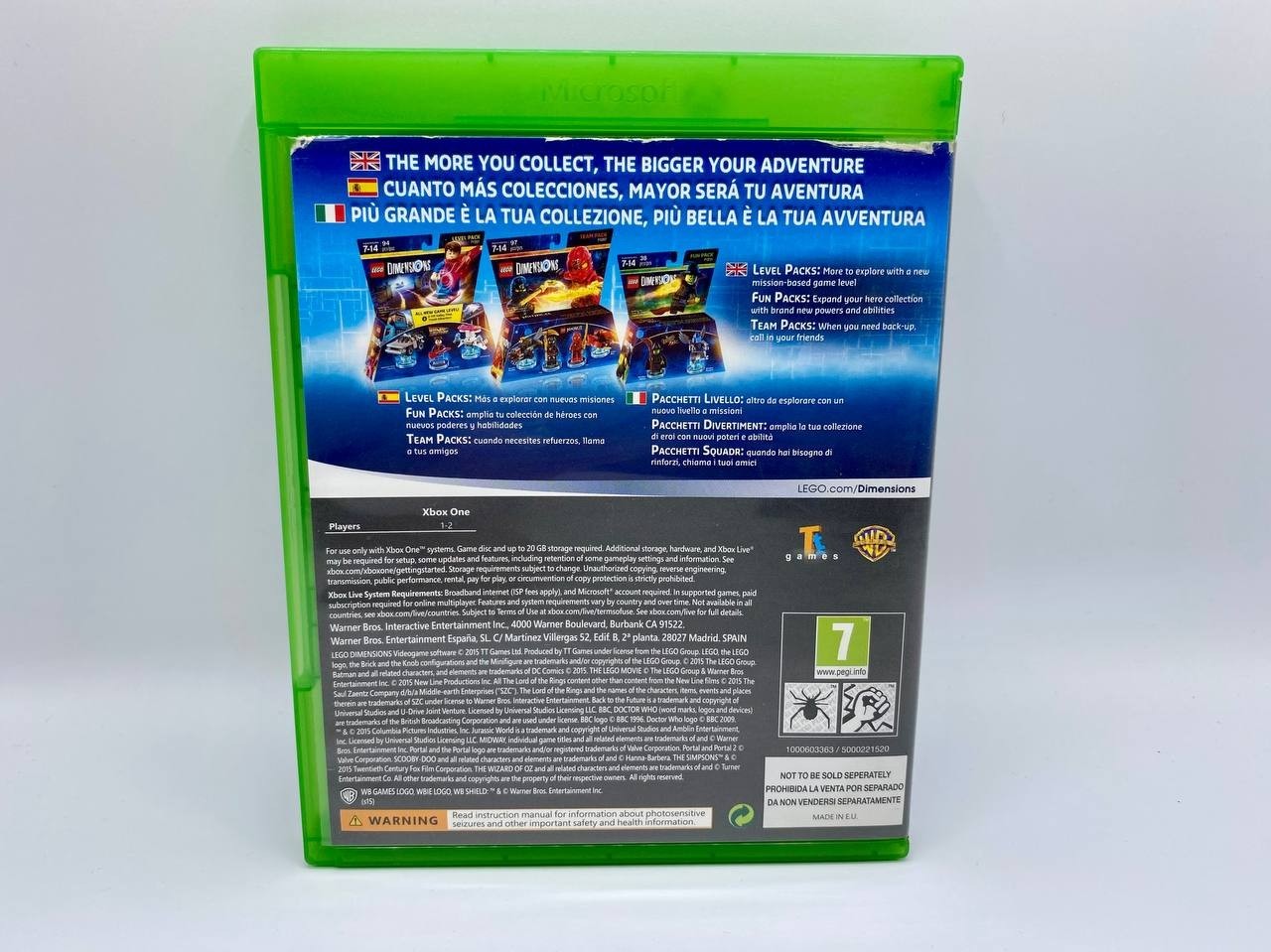 LEGO Dimensions microsoft xbox one Italiano Multilingua Completo funzionante
