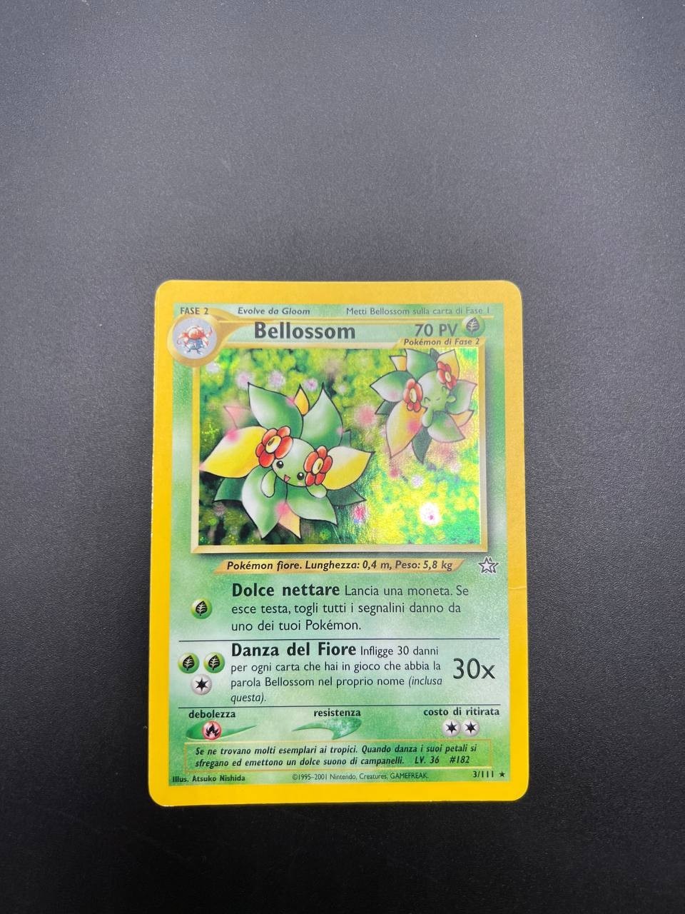 Carta pokemon Bellossom 3/111 set Neo Genesis Good Vintage Italiano Holo