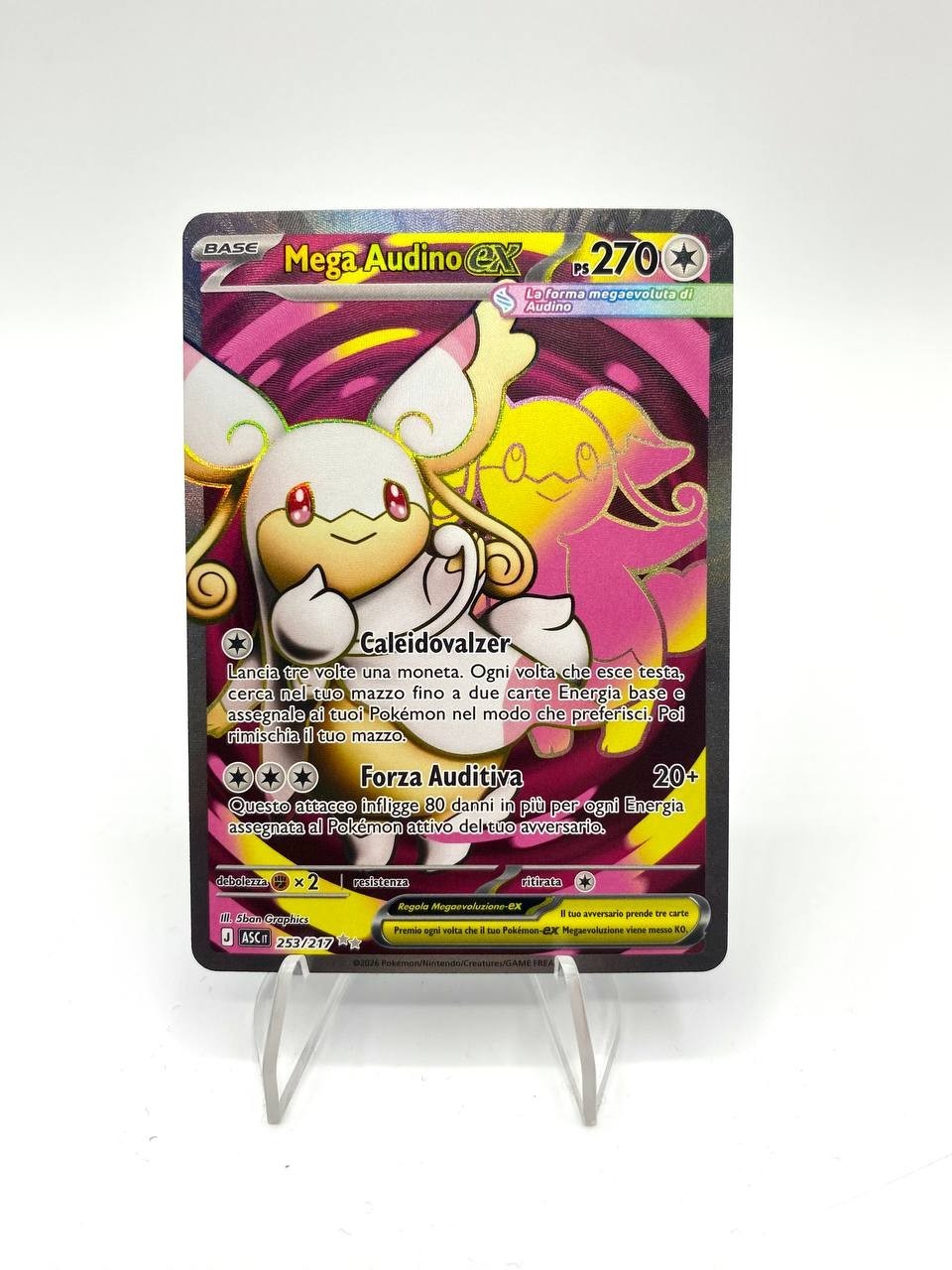 Carta pokemon MEGA AUDINO EX ASC 253/217 ASCESA EROICA Italiano Near mint Holo