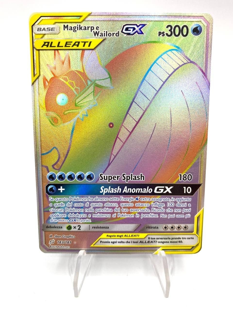 Carta Magikarp E Wailord GX 183/181 Gioco Di Squadra Italiano excellent Hyper