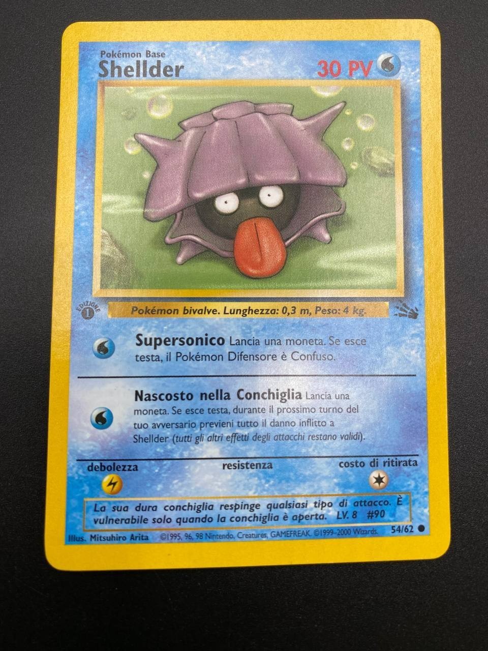 Carta Pokémon Shellder 54/62 set Fossil FO Italiano Excellent Vintage No holo