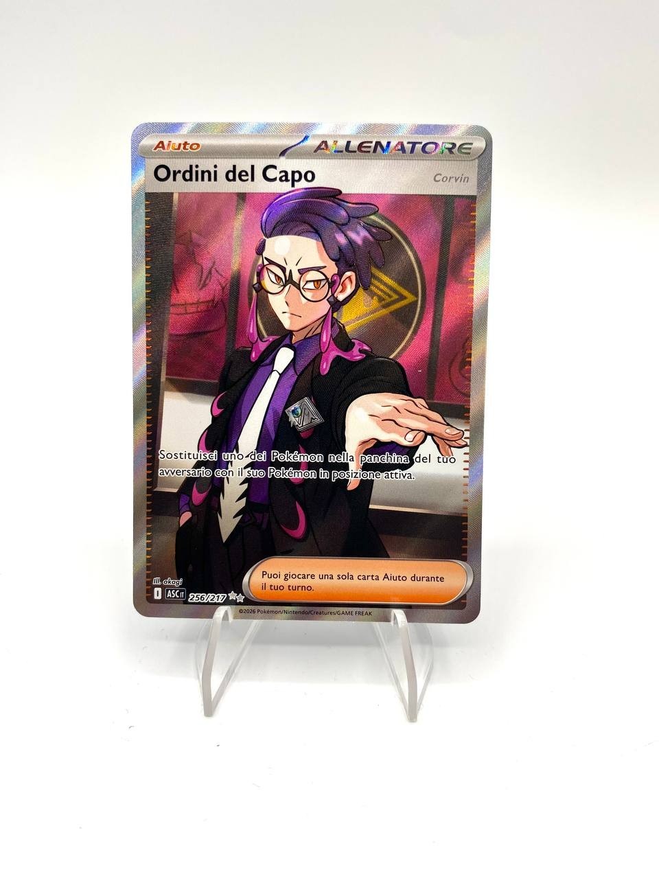 Carta Pokémon Ordini Del Capo 256/217 ASC set Ascesa Eroica ITA Near Mint holo
