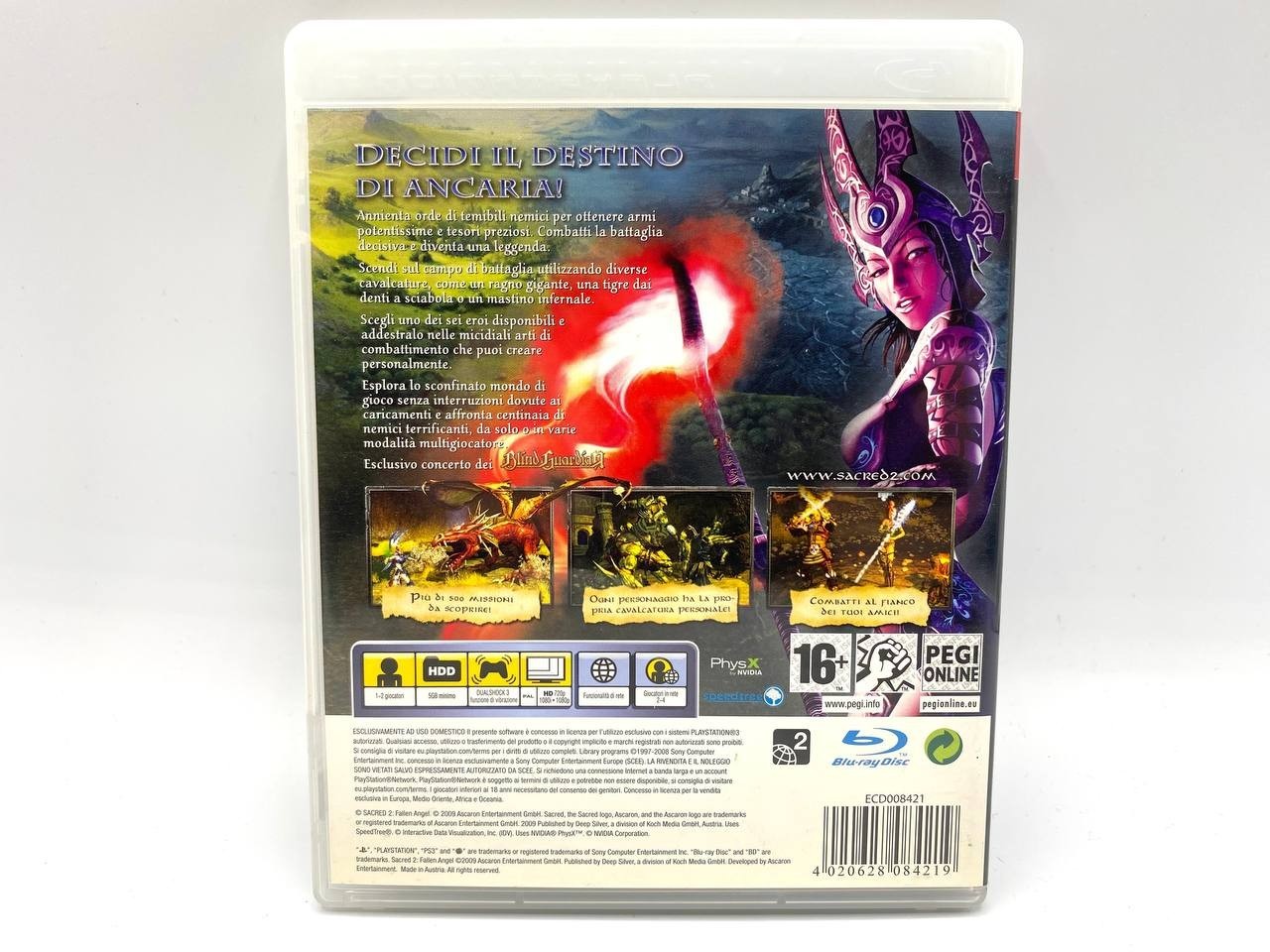 Sacred  2: Fallen Angel PLAYSTATION 3 PS3 ITALIANO ITA COMPLETO E FUNZIONANTE