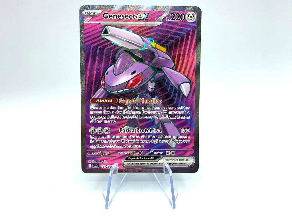 Carta POKEMON 161/086 Genesect Ex Full Art ITALIANO BLK Luce Nera Fuoco Bianco