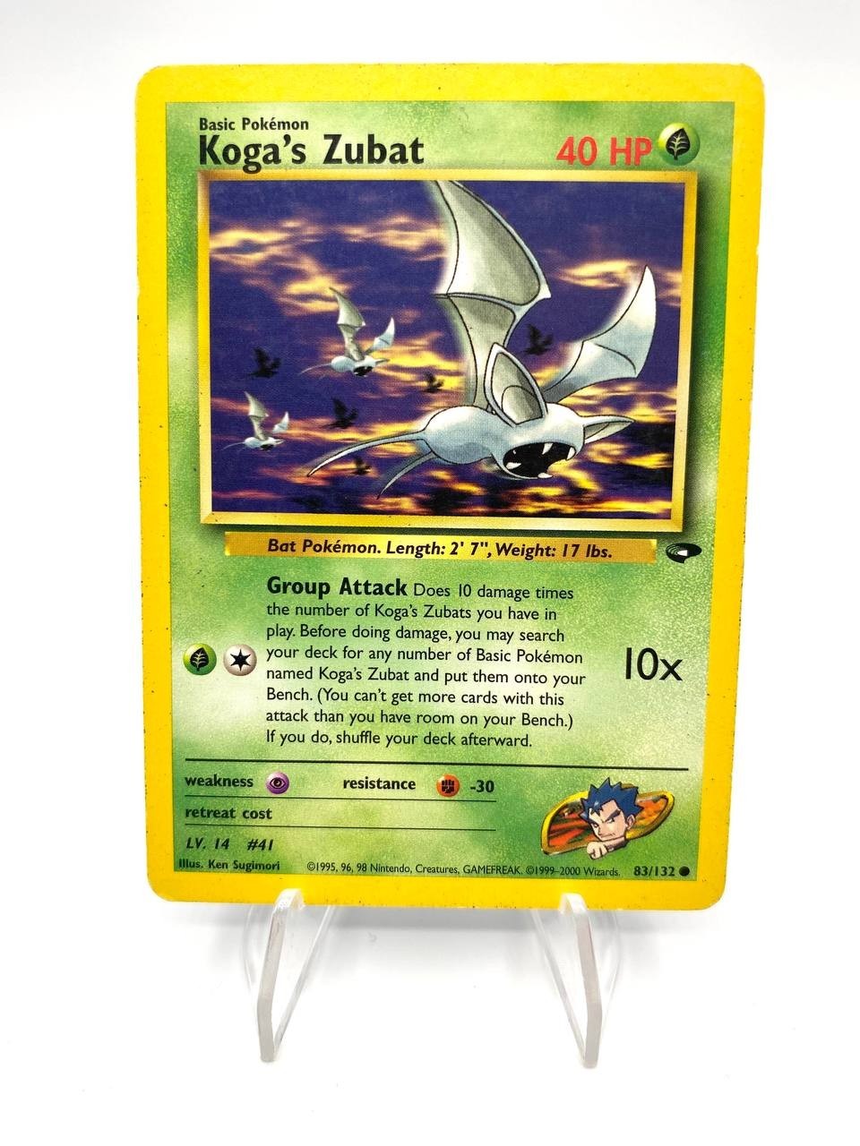 Carta Pokemon Koga’s Zubat 83/132 set Gym Challenge Good Italiano Vintage