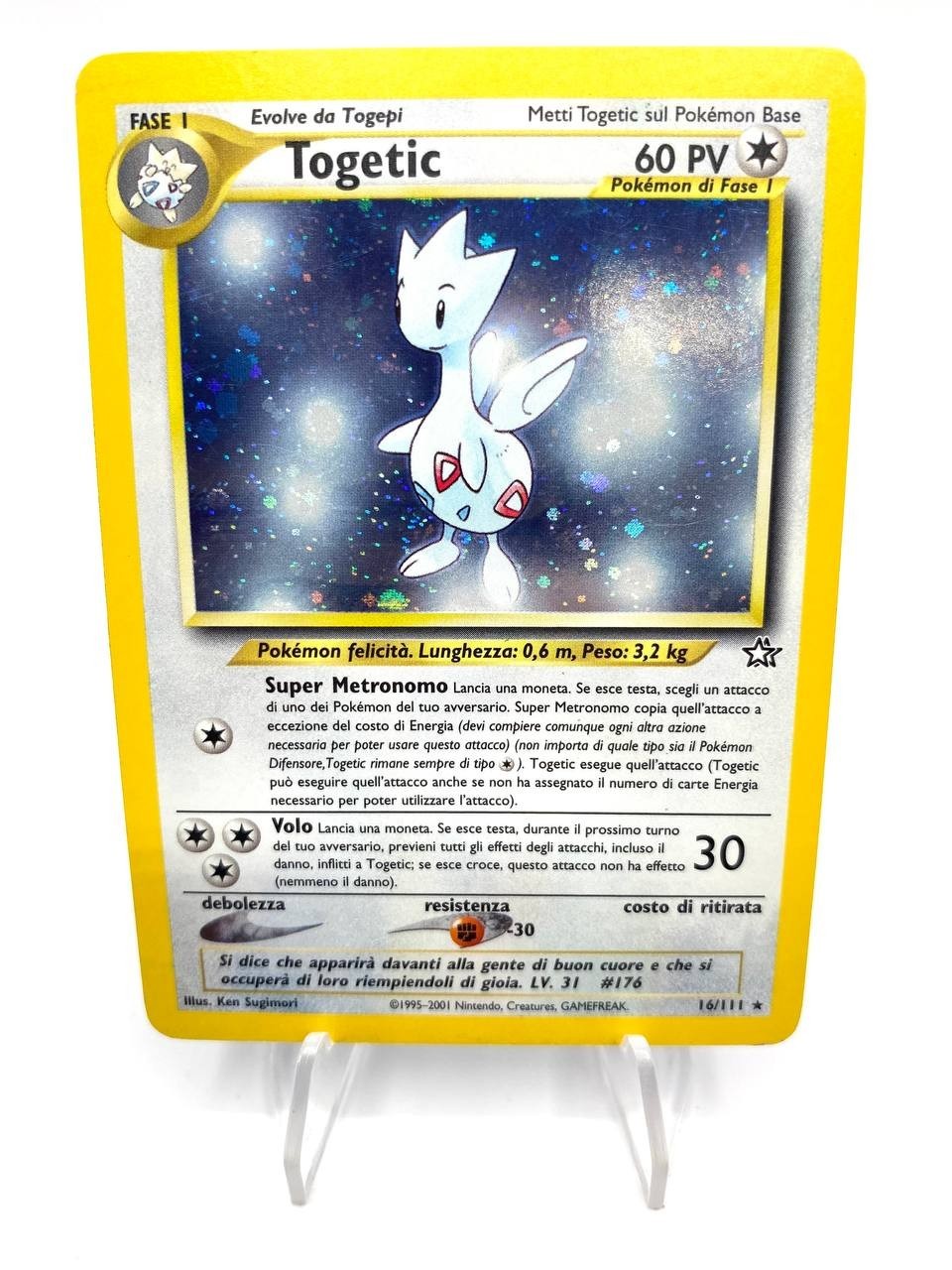 Carta Pokémon set Neo Genesis Togetic 16/111 Unlimited Holo Vintage Excellent