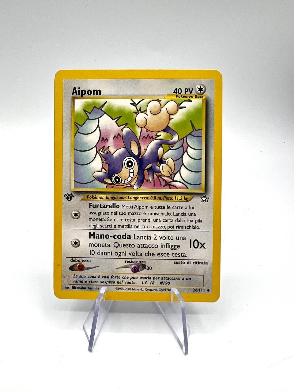 Pokemon Aipom set Neo Genesis 2001 26/111 italiano played prima edizione