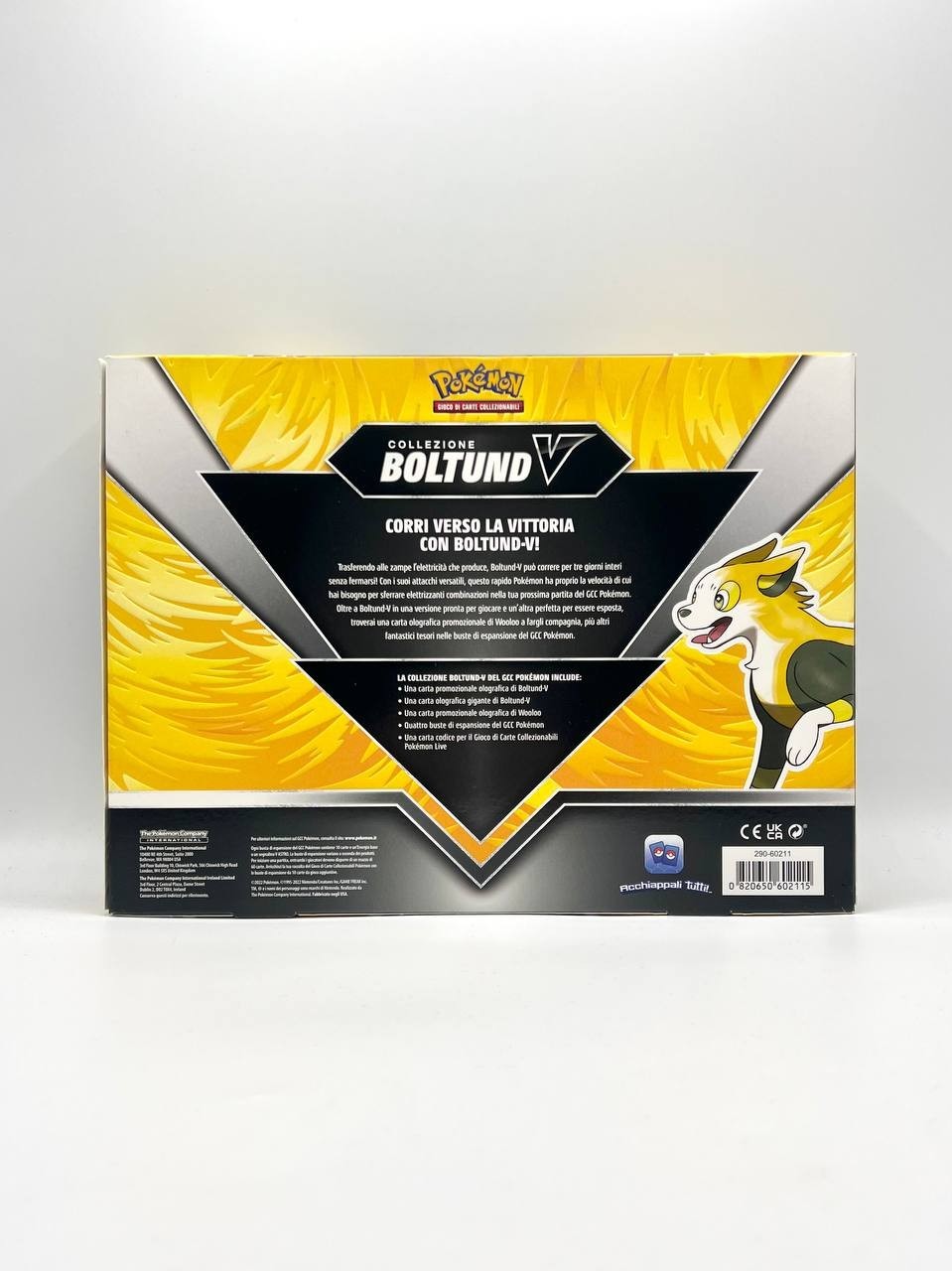 Pokemon Boltund V Collezione Box 2 promo 4 bustine Sealed Italiano