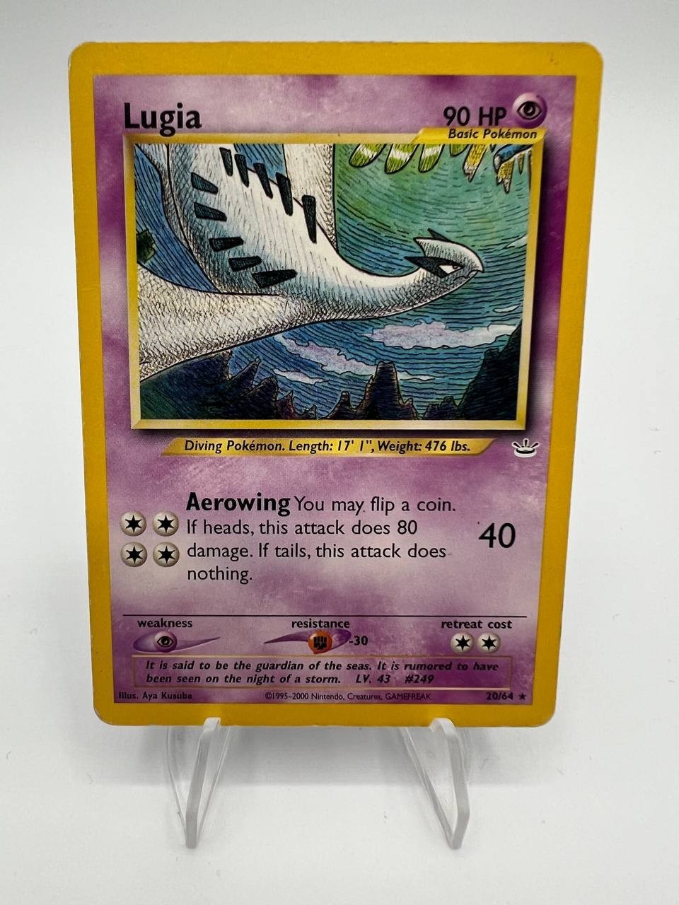 Carta pokemon Lugia 20/64 set Neo Revelation Vintage Played Inglese no Holo