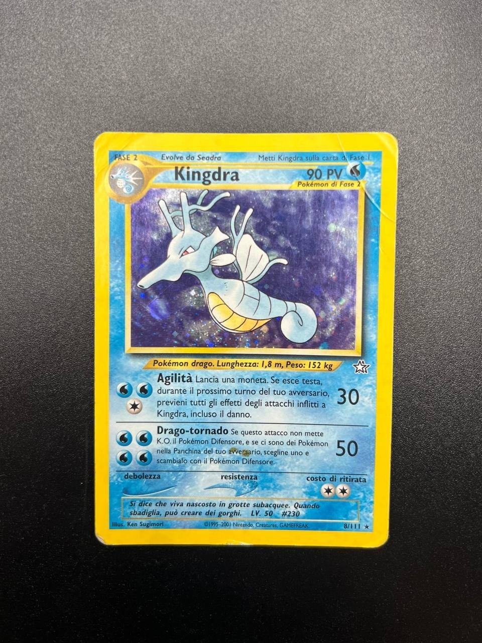 Pokemon TCG Kingdra Neo Genesis NG 8/111 Rara Holo italiano poor no 1° ed