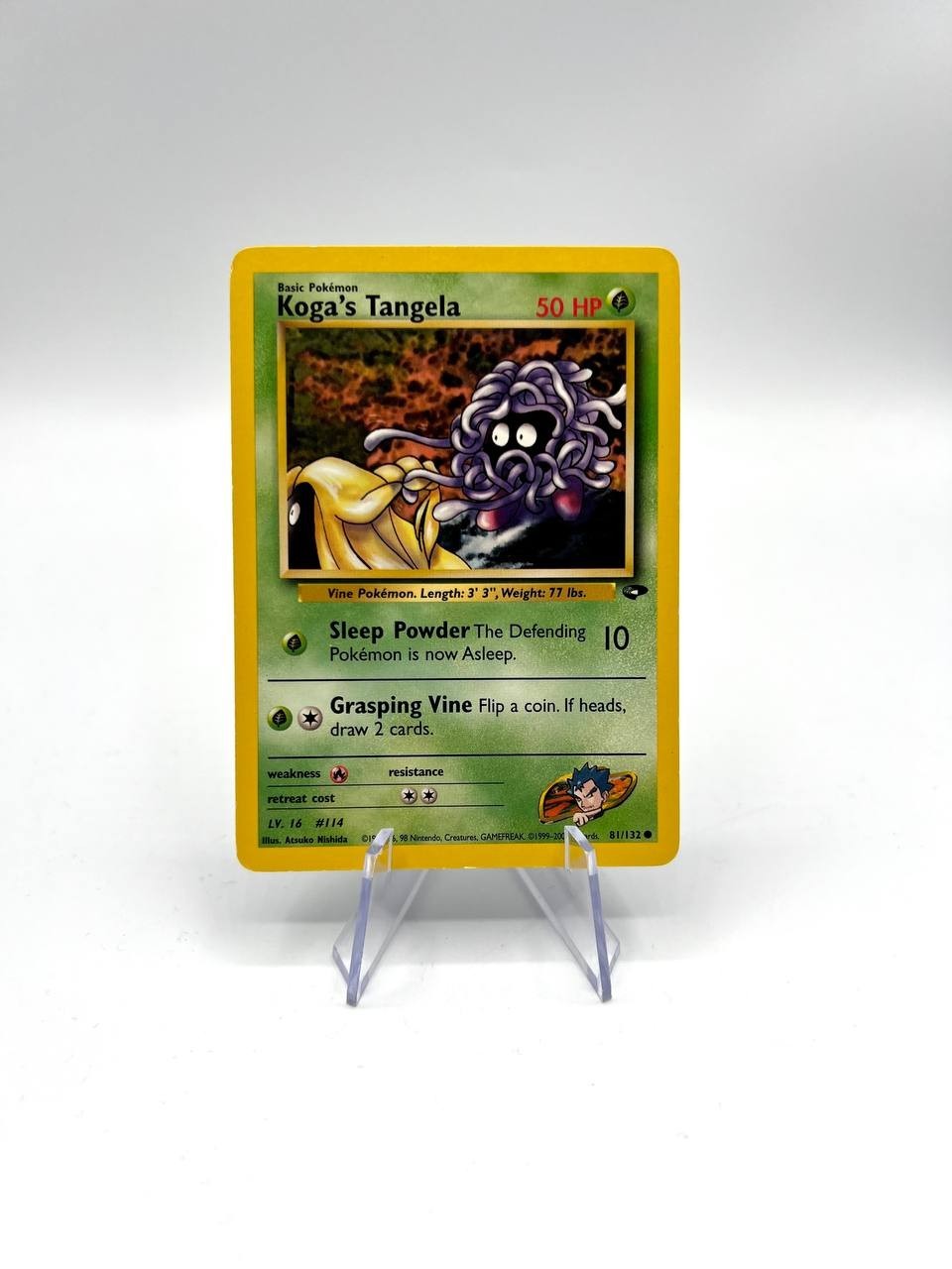 Carta pokemon Koga's Tangela 81/132 Gym Challenge Inglese Vintage played no holo