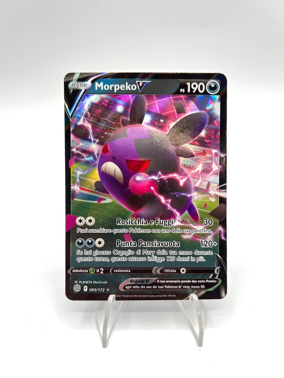Carta pokemon MORPEKO V F 095/172 set ASTRI LUCENTI Italiano Near mint holo