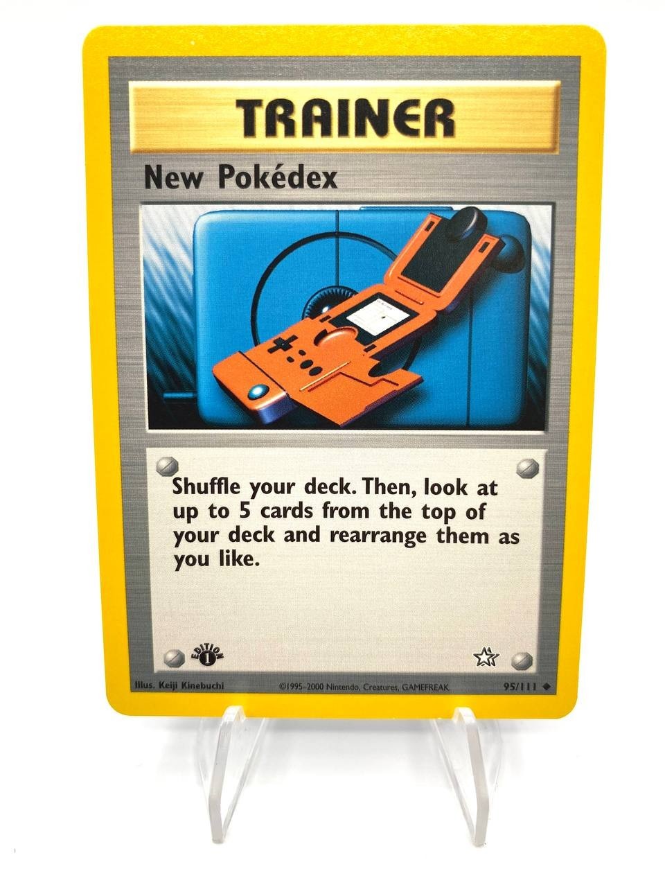 Carta Pokemon New Pokedex Neo Genesis 95/111 Prime edizione Vintage Excellent