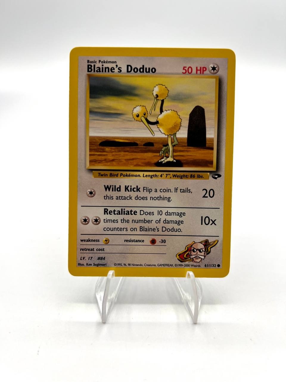 Carta pokemon Blaine's Doduo 61/132 set Gym Challenge Excellent Vintage Inglese