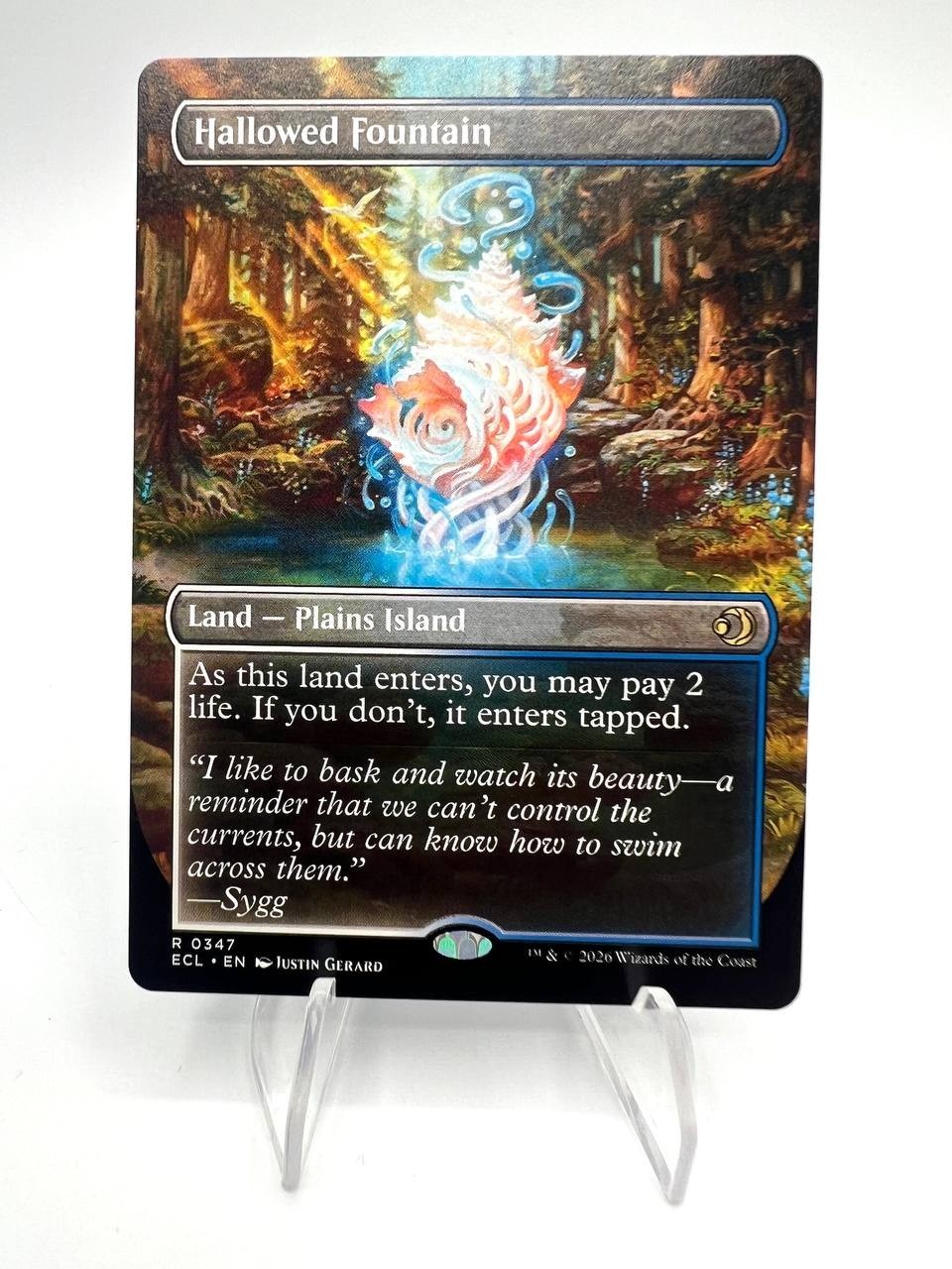 Carta magic MTG Hallowed Fountain Lorwyn Eclipsed Borderless ECL R 0347 NM ENG