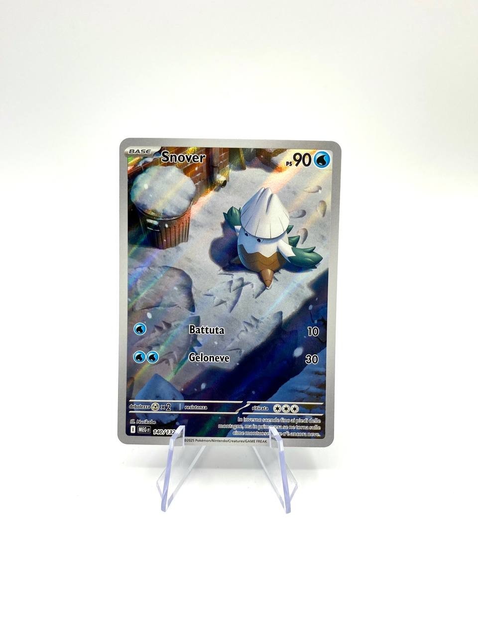 Carta Pokemon Snover 140/132 MEG set Mega evoluzioni Near mint Italiano Holo