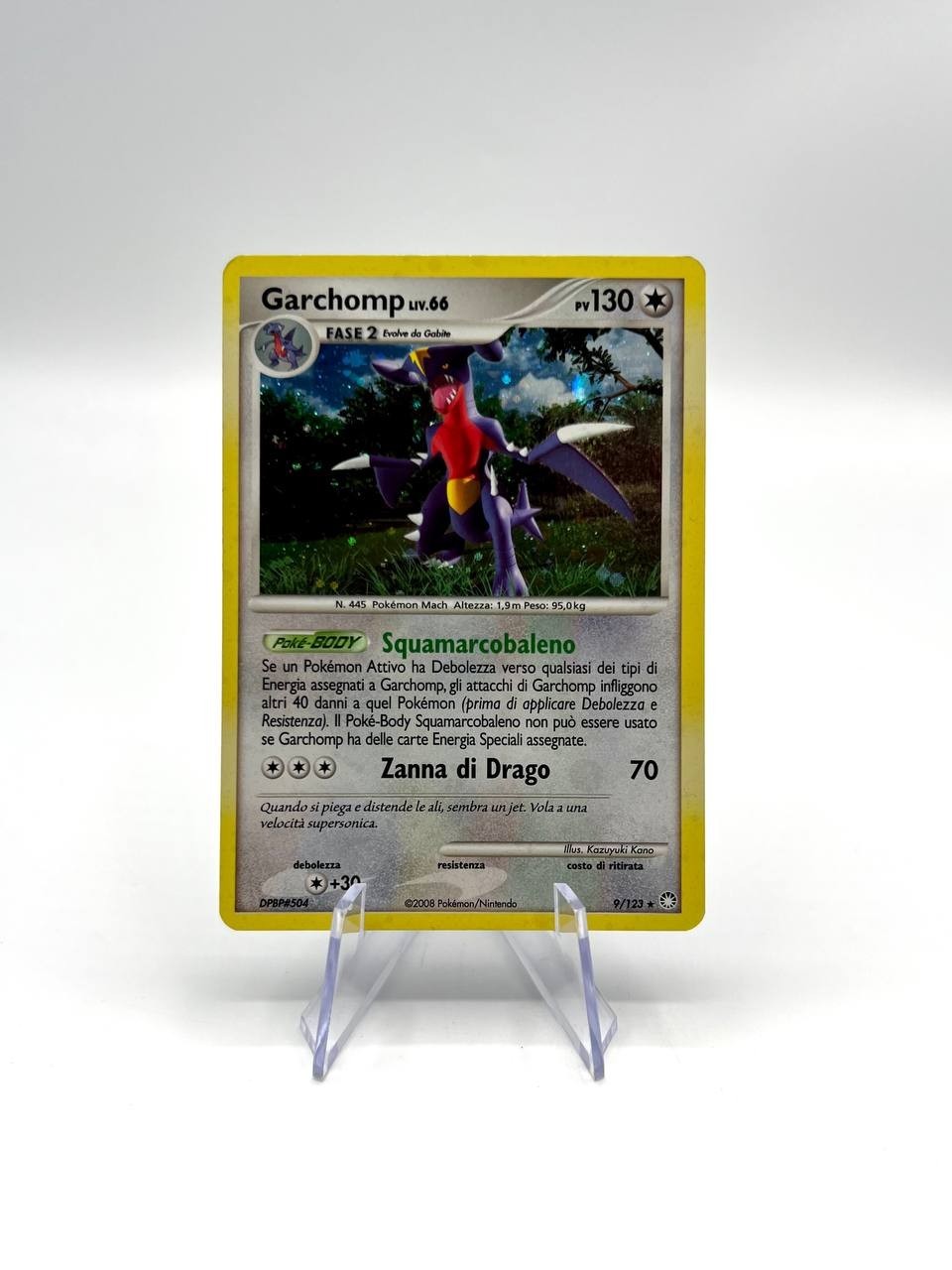 Carta Pokémon Garchomp Liv. 66 Holo Tesori Misteriosi 9/123 Italiano Near Mint