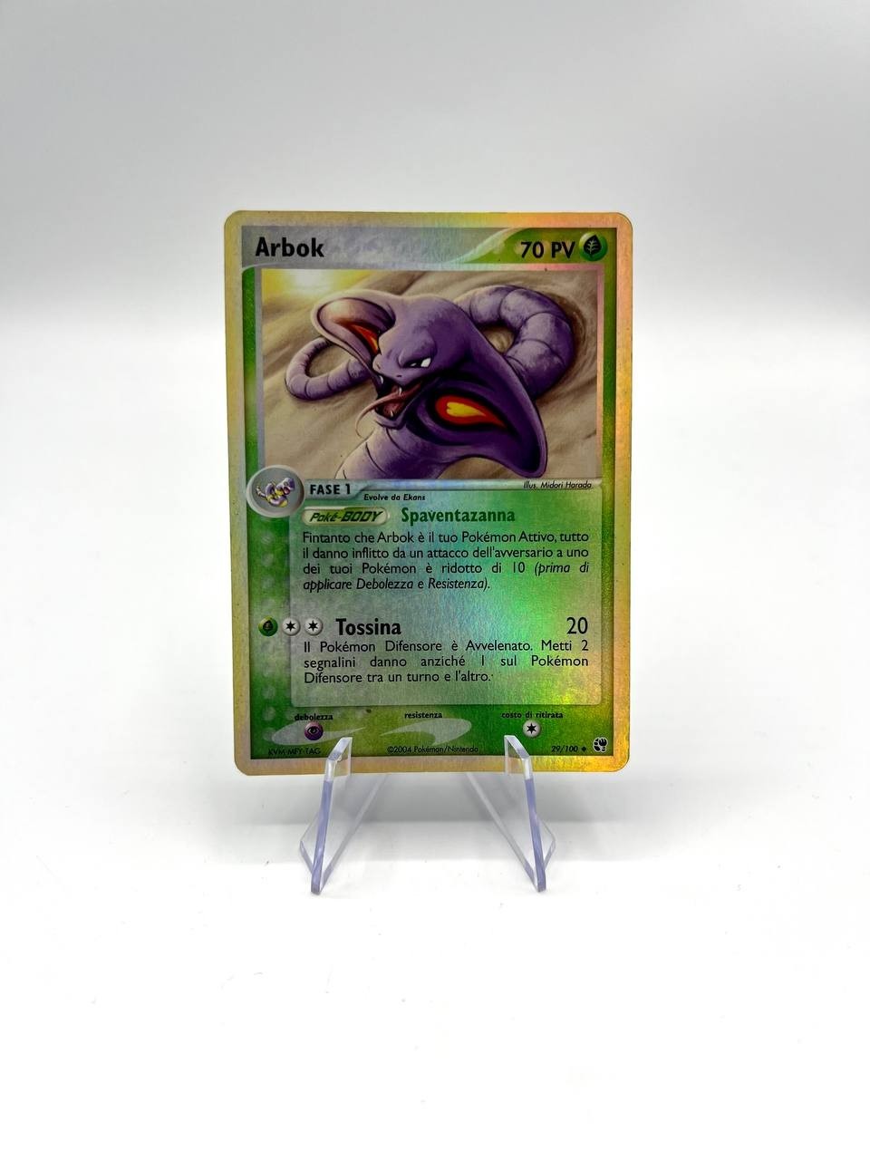 Carta Pokemon Arbok 29/100 set Tempesta di sabbia Reverse Holo Played Italiano