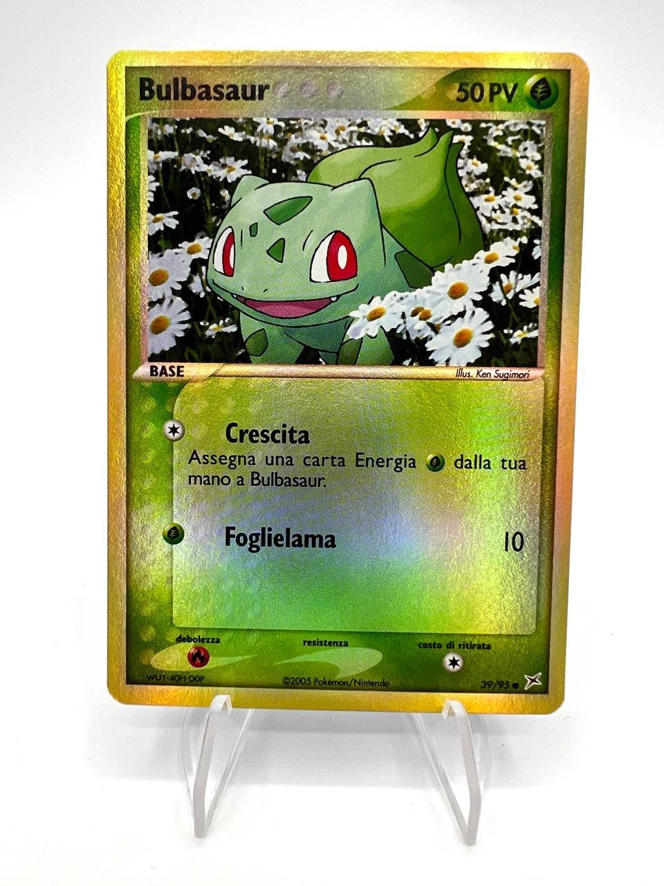 Carta pokemon Bulbasaur 39/95 EX Team Magma vs Team Idro Italiano Reverse NM