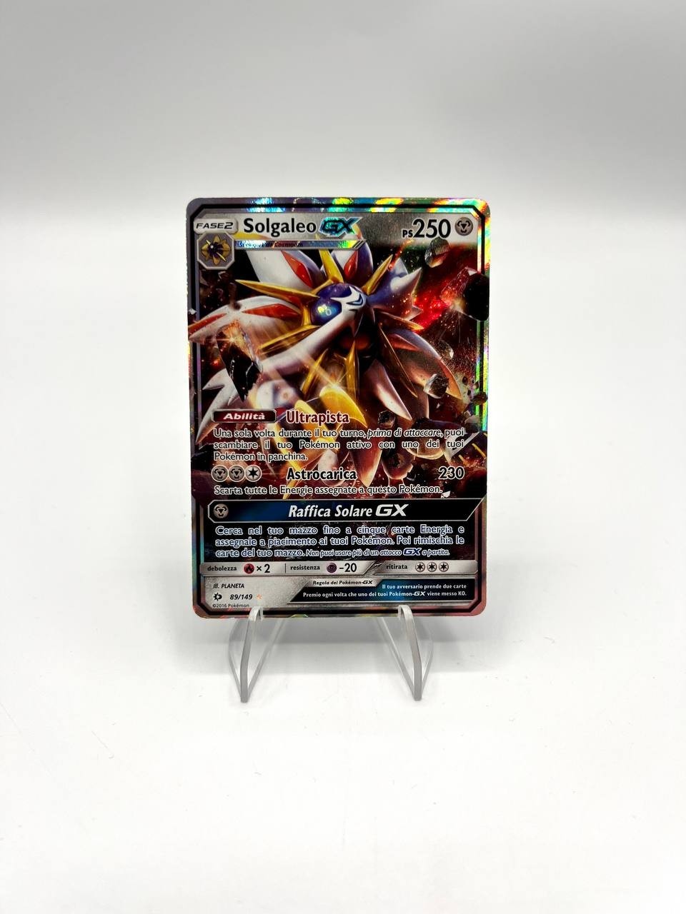 Carta Pokemon Solgaleo GX 89/149 set Sole e luna Italiano Holo Near mint