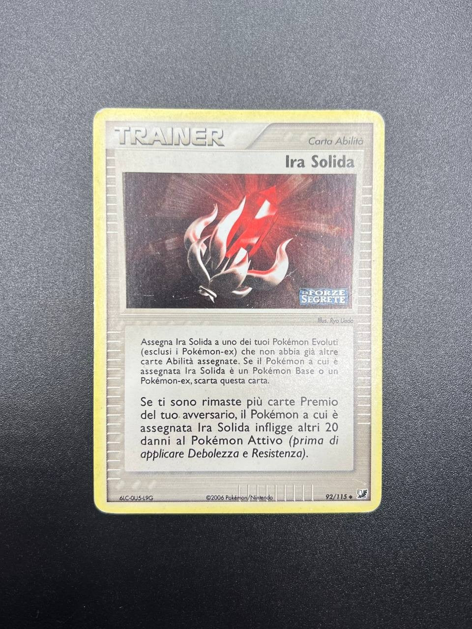 POKEMON TCG IRA SOLIDA 92/115 EX FORZE SEGRETE light played italiano stamped