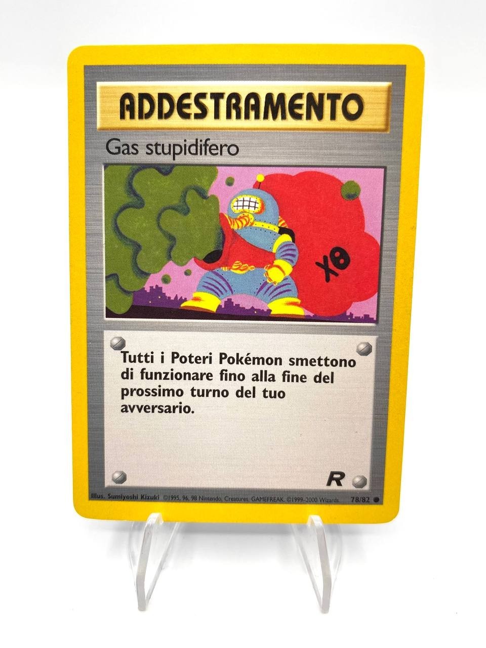 Carta Pokémon Gas stupidifero 78/82 Set Team Rocket Italiano Played 1st edition