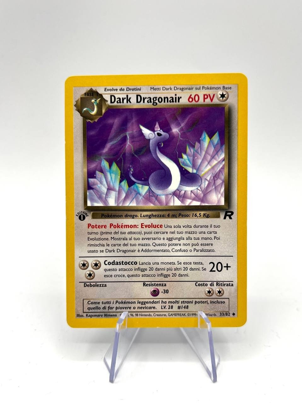 carta pokemon Dark Dragonair  TR 33/82 non comune prima edizione excellent