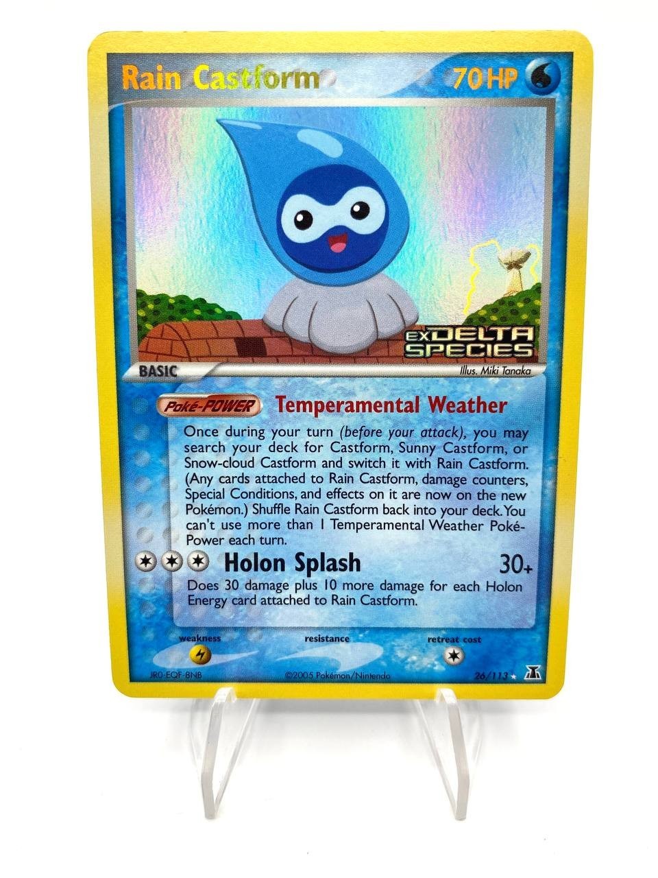 Carta pokemon Rain Castform set Ex Delta Species 26/113 Stamped Holo Near mint