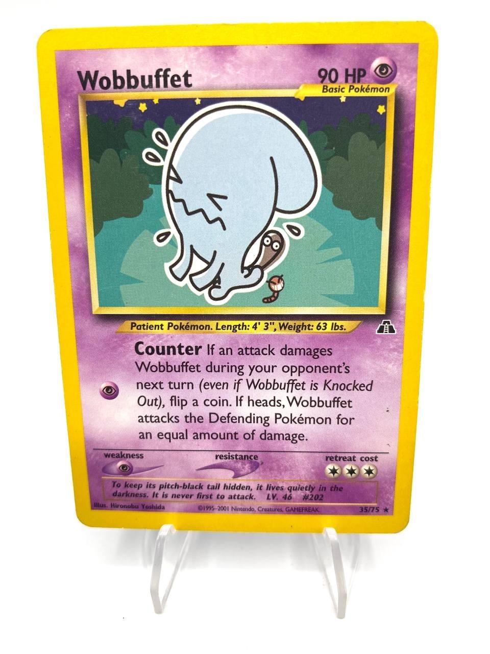Carta Pokemon Wobbuffet 35/75 Rara No Holo Neo Discovery Italiano Played Vintage
