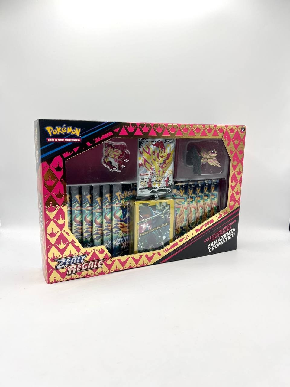 Pokemon ZENIT REGALE Collezione Premium statuina ZAMAZENTA CROMATICO Italiano