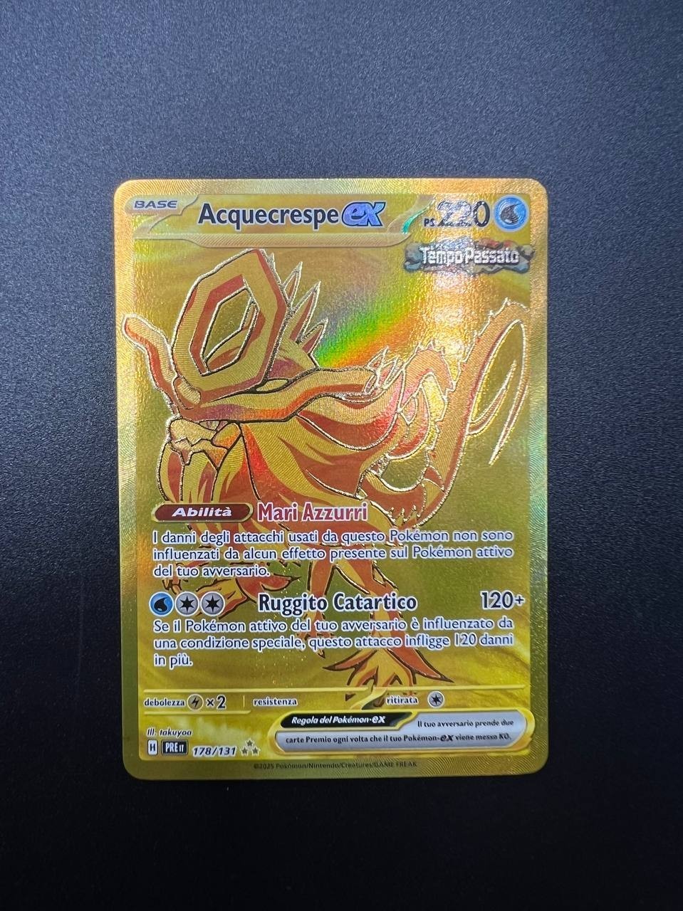 ACQUECRESPE EX 178/131 EVOLUZIONI PRISMATICHE rara gold italiano near mint