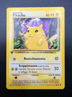 Carta Pokemon Pikachu Set Base BS 58/102 Italiano Excellent 1a Edizione Vintage