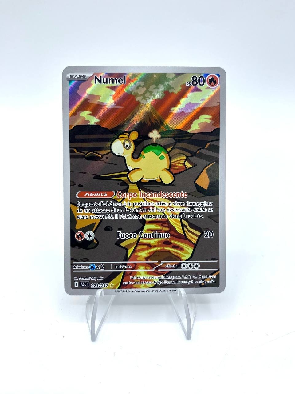 Carta pokemon NUMEL 223/217 ASC Italiano set Ascesa Eroica Holo Near mint