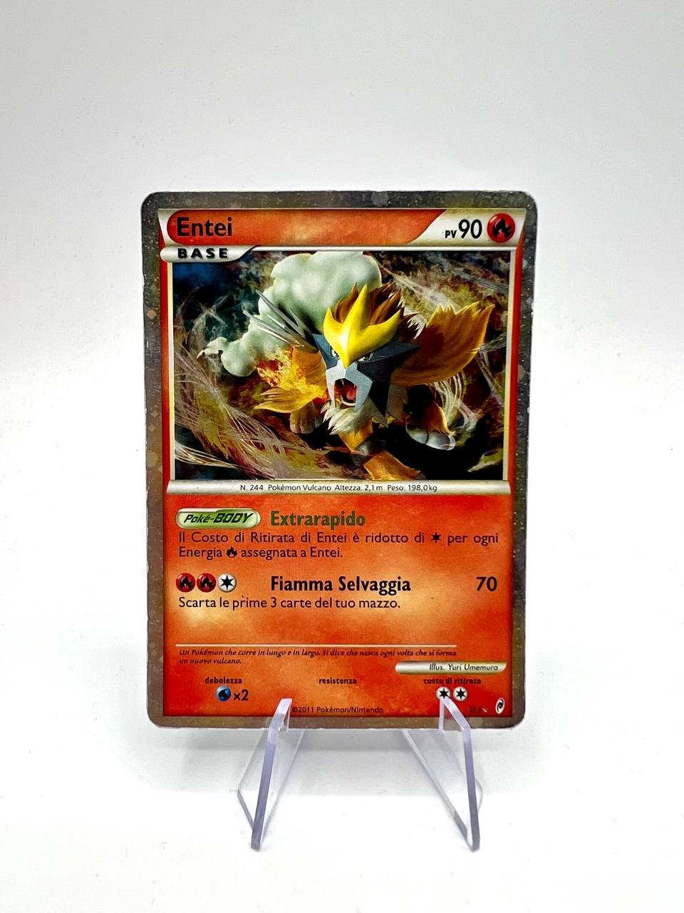 carta pokemon Entei CL SL3 Richiamo delle Leggende italiano holo Shiny played