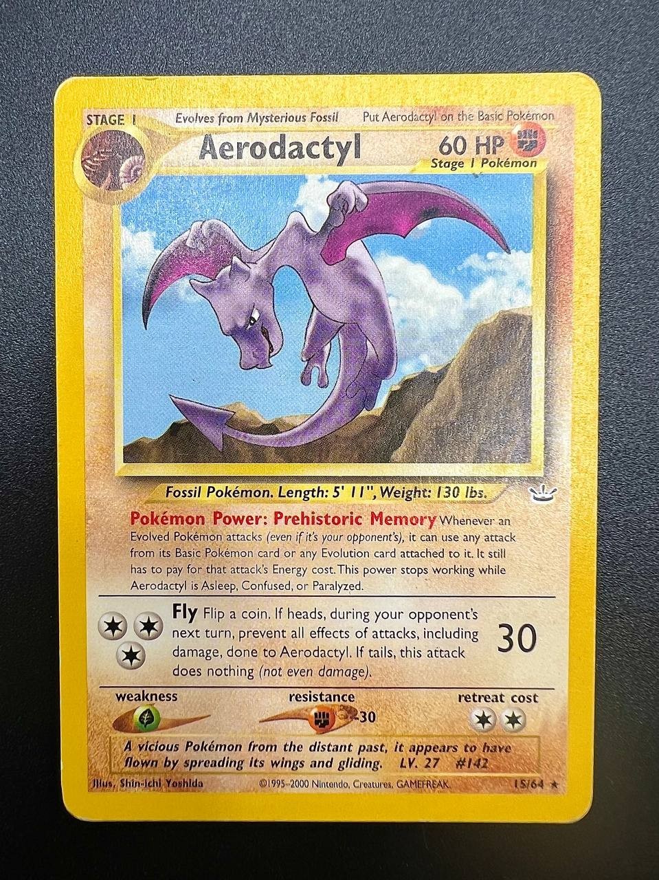 carta pokemon Aerodactyl NR 15 Neo Revelation inglese played non holo unlimited