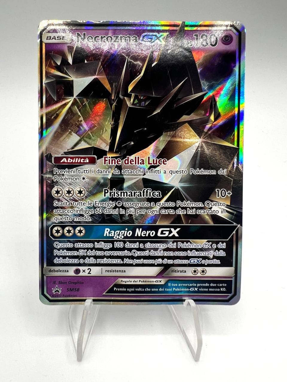 Carta pokemon Necrozma GX SM58 set Sole e luna Italiano Promo Good holo