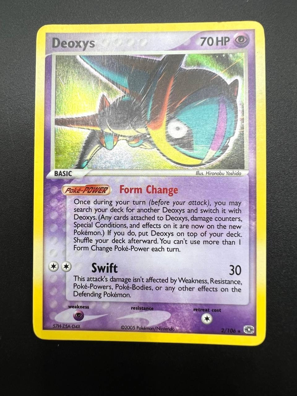 Carta pokemon Deoxys Speed 2/106 set EX Emerald Holo Excellent Inglese ENG