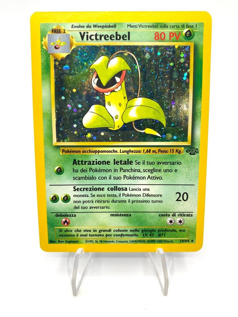 Carte Pokemon Victreebel 14/64 Holo set Jungle JU Italiano Excellent Vintage