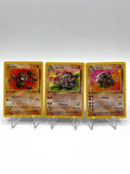 Pokemon Golem 36/62 Graveler 37/62 Geodude 47/62 Fossil 1 Edizione ITA Excellent