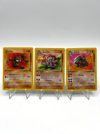 Pokemon Golem 36/62 Graveler 37/62 Geodude 47/62 Fossil 1 Edizione ITA Excellent