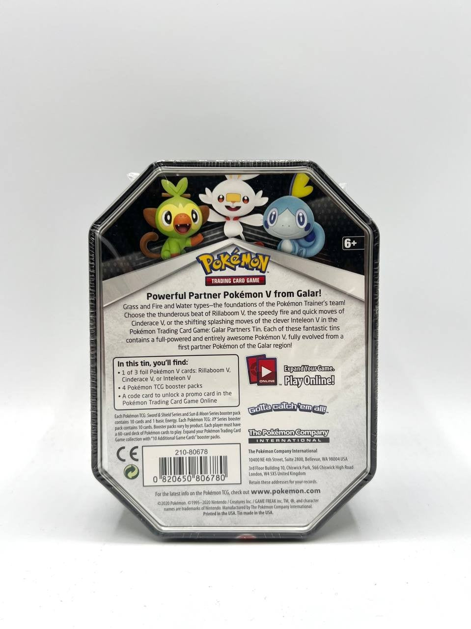 Pokémon Galar Tin Inteleon V Sealed Promo Italiano Sealed Promo 4 bustine