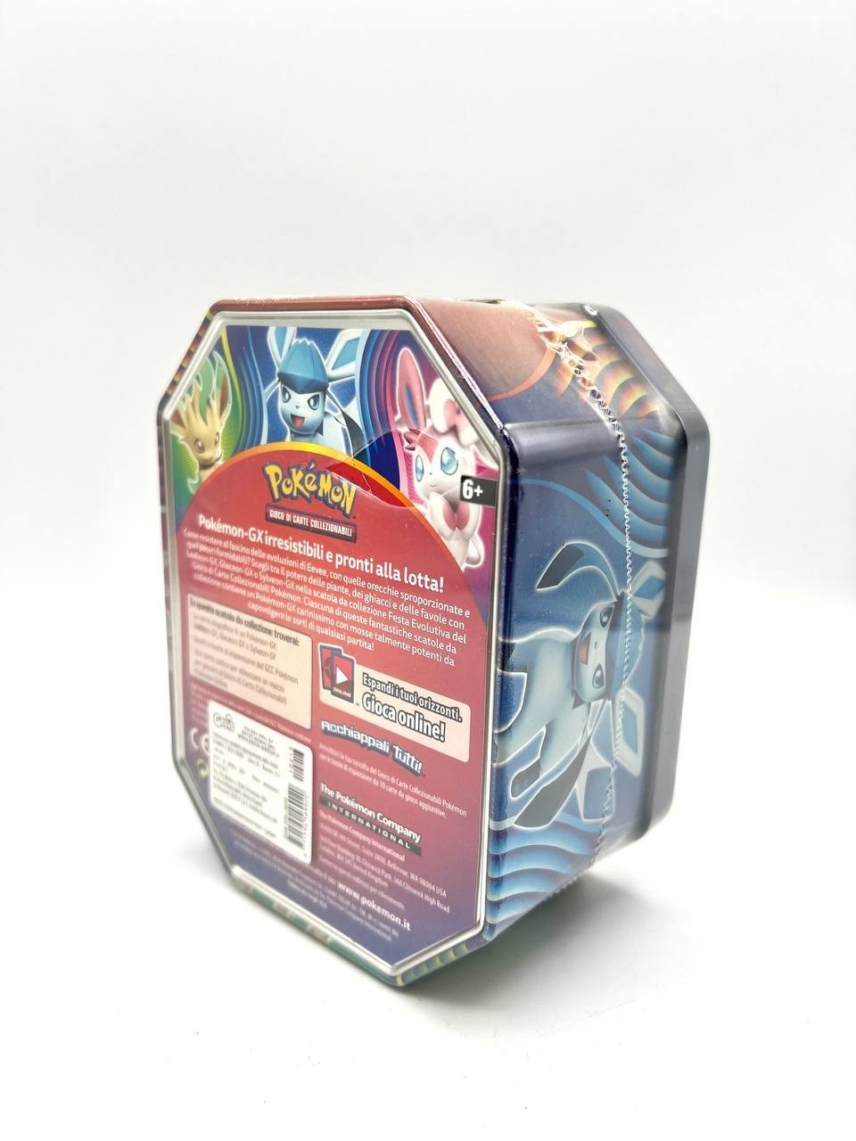 Pokemon 2018 Evolution Celebration Tin leafeon GX Sealed Italiano 4 bustine