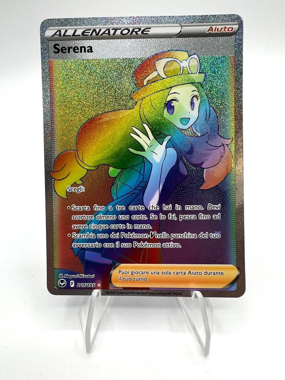 Carta pokemon Serena F 207/195 RAINBOW Tempesta argentata Italiano Near mint