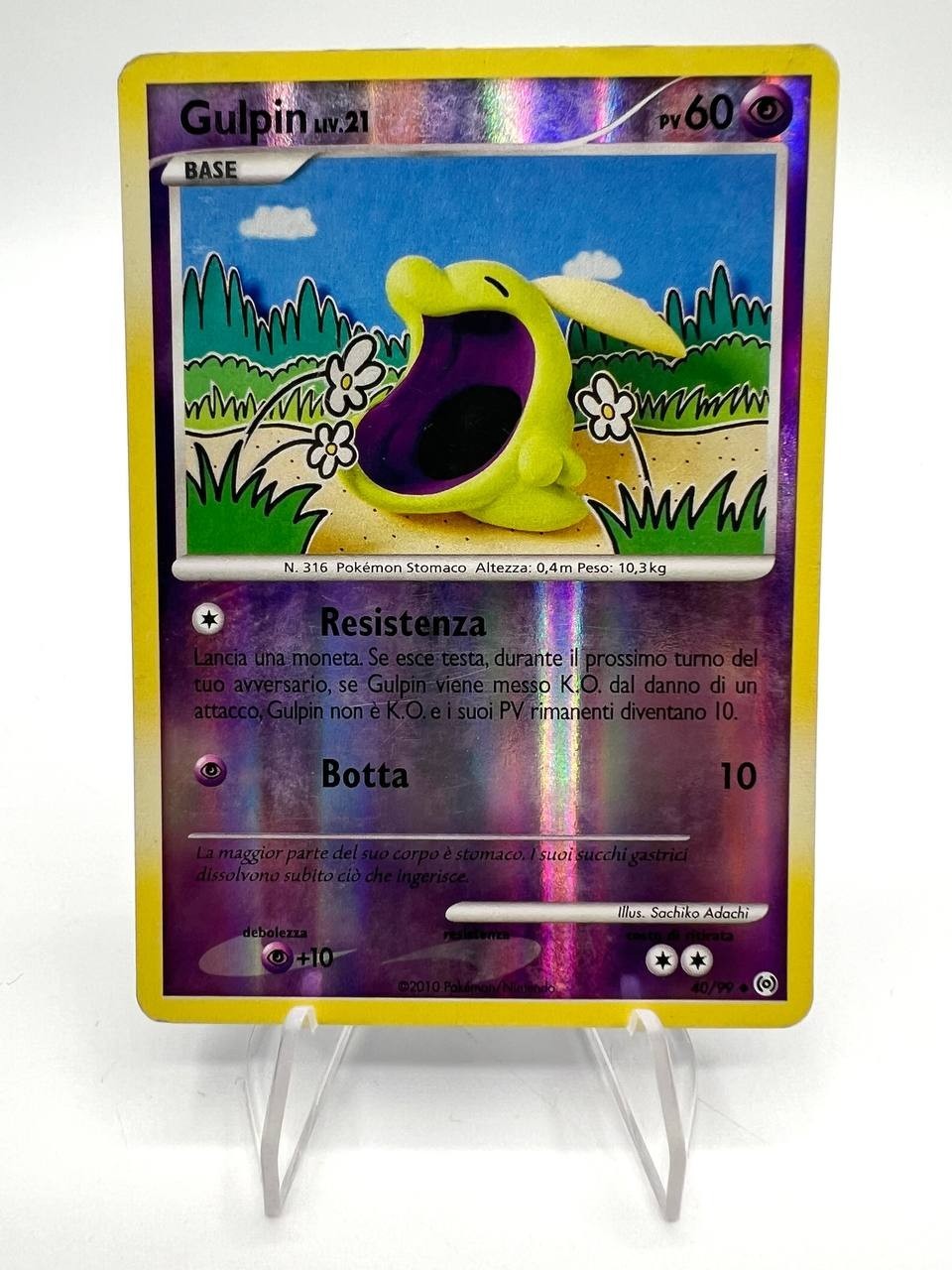 Carta pokemon Gulpin liv. 21 40/99 set Arceus Italiano Reverse holo Good