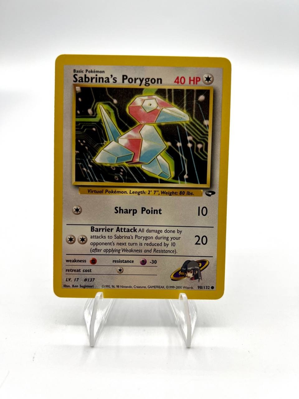 Carta pokemon Sabrina's Porygon 98/132 Gym Challenge Excellent Vintage Inglese