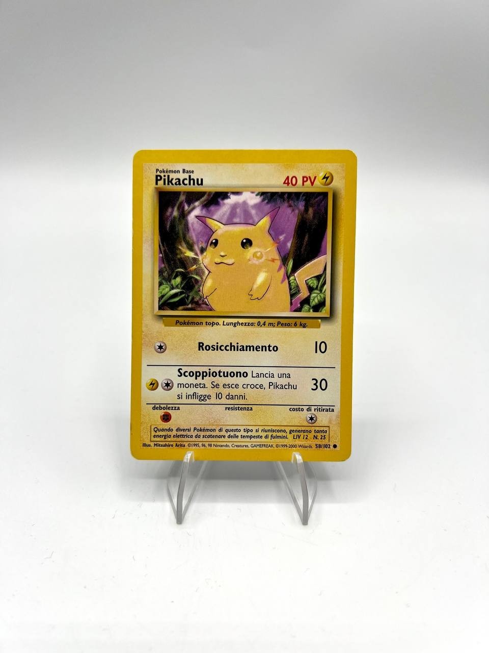 Carta Pokemon Pikachu Set Base BS 58/102 Italiano Good no Holo Vintage