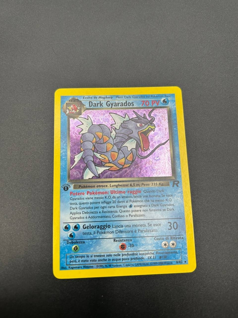 Carta Pokemon Team Rocket Dark Gyarados 1a Edizione Holo 8/82 Excellent Italiano